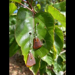Authentic Hawaiian beach glass earrings